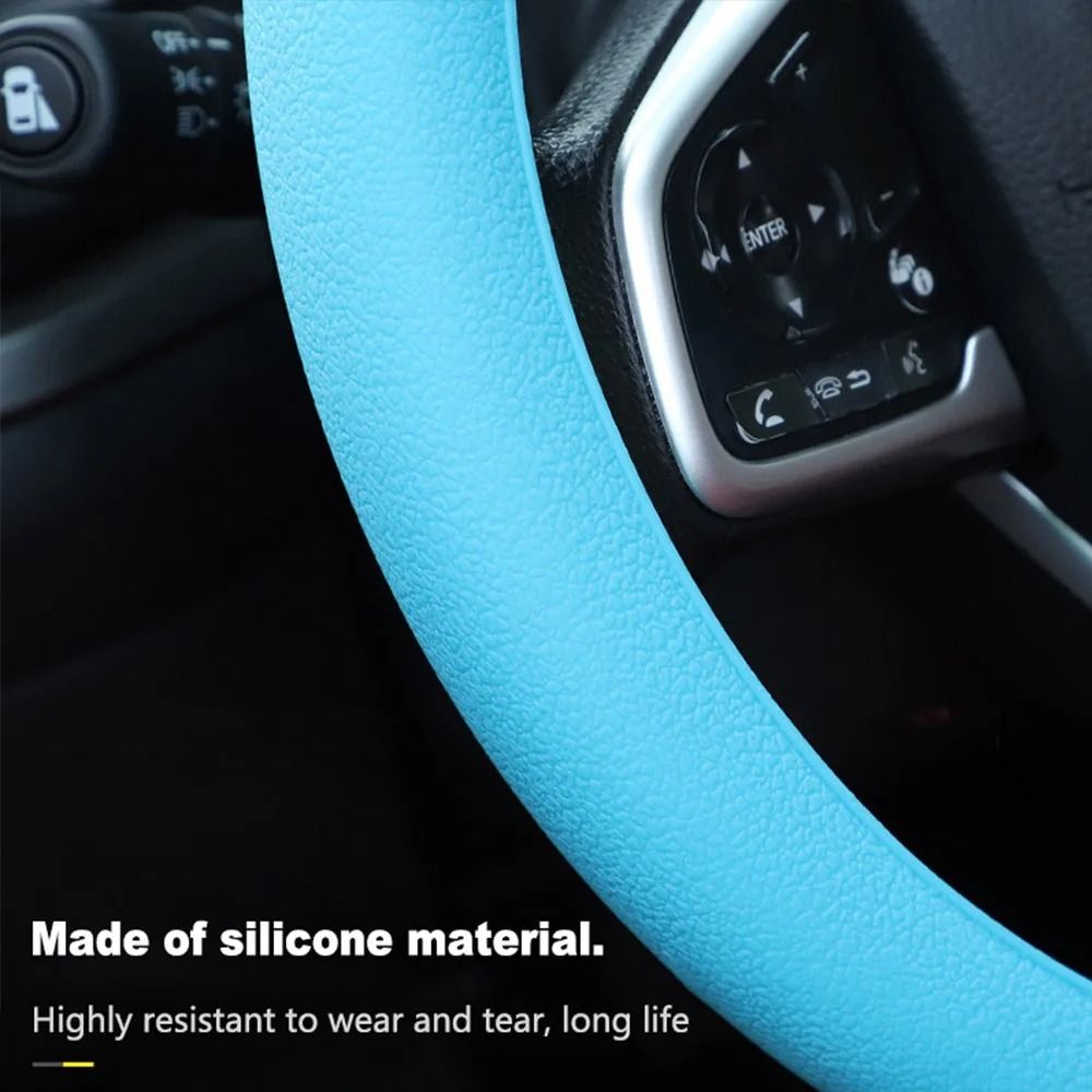 Universal Silicone Steering Wheel Cover Soft Elastic Grip