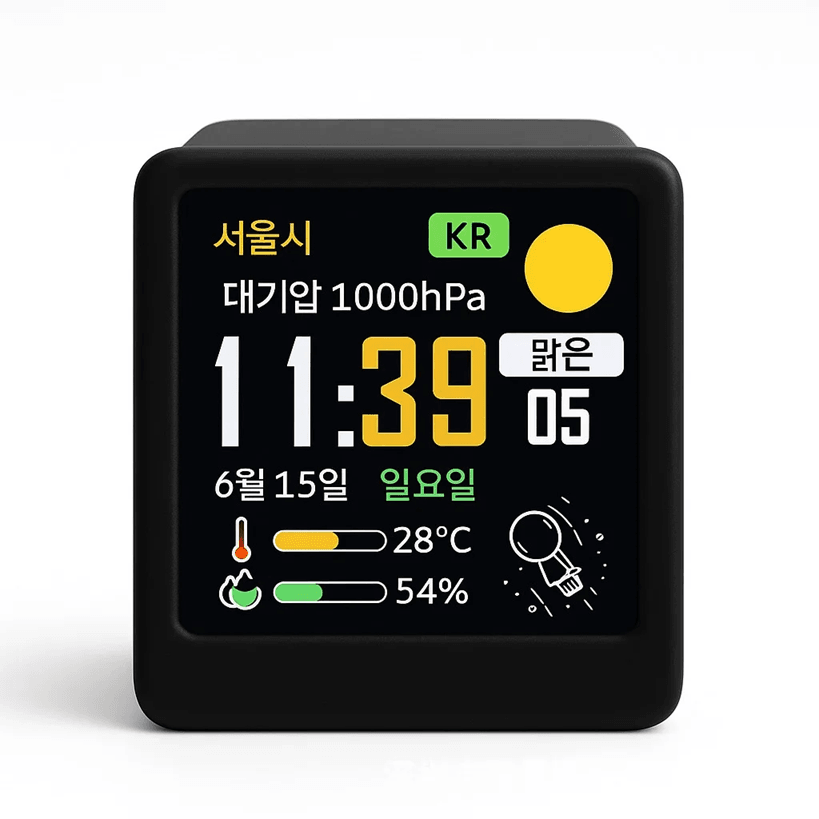 WiFi Weather Clock with Animated Display and Multi Functional Weather Station