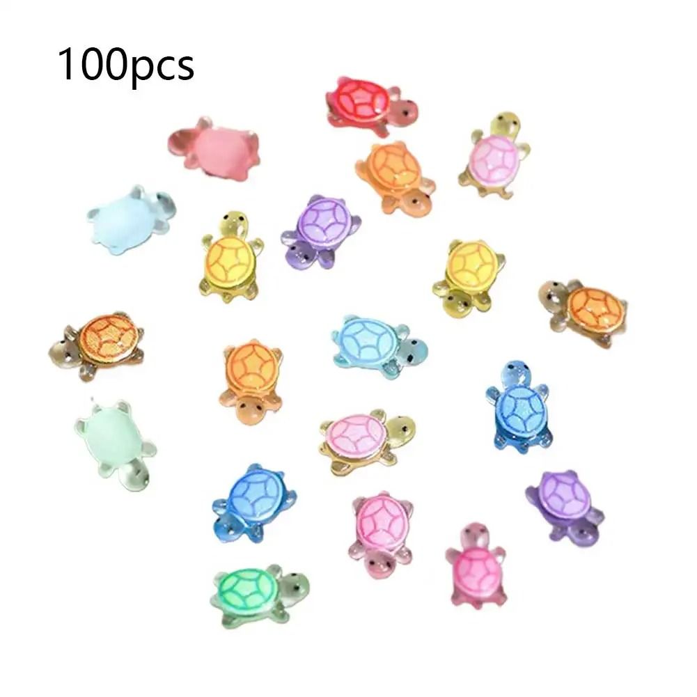 Mini Resin Turtles Glow in the Dark Tiny Animal Figurines Set for Micro Landscaping Decor