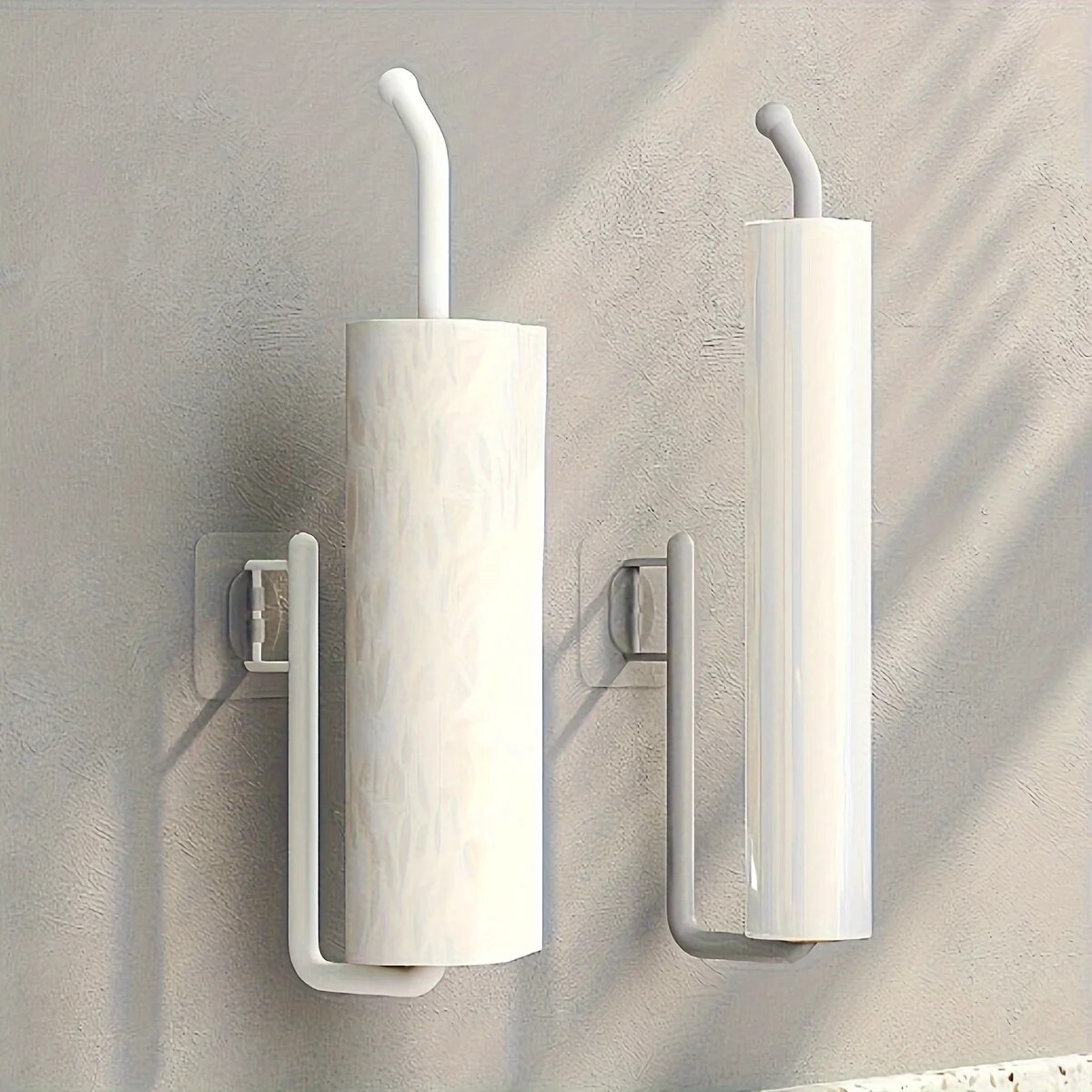 Wall Mounted Paper Towel Holder No Drill Kitchen and Bathroom Organizer Rack