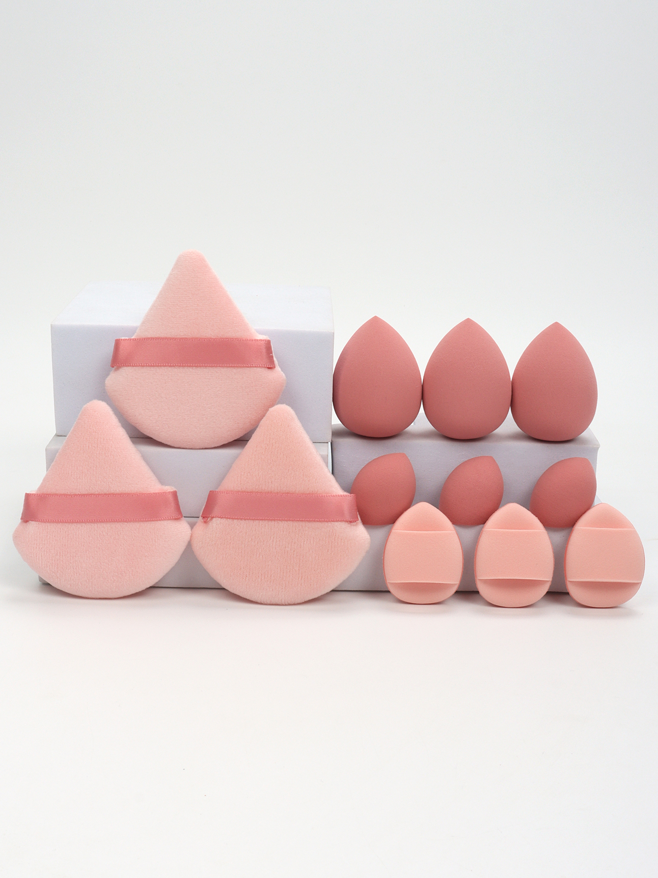 Makeup Sponge Set 12-Piece, Beauty Eggs, Mini Air Cushion Puffs, Loose Powder Puffs, Professional Blending Tools