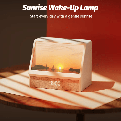 Bluetooth Sunrise Alarm Clock Light Dimmable Wake Up Lamp with White Noise and 12 Soothing Sounds