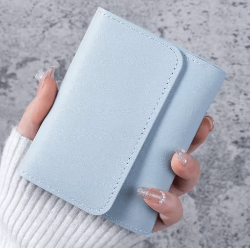 Womens Ultra Thin Trifold Wallet –Compact Student Card Holder & Coin Purse