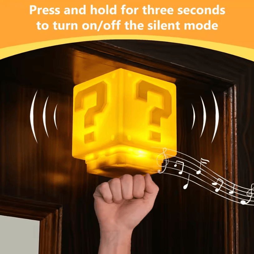 LED Question Mark Night Light with Music – USB Rechargeable Anime Bedroom Lamp for Children