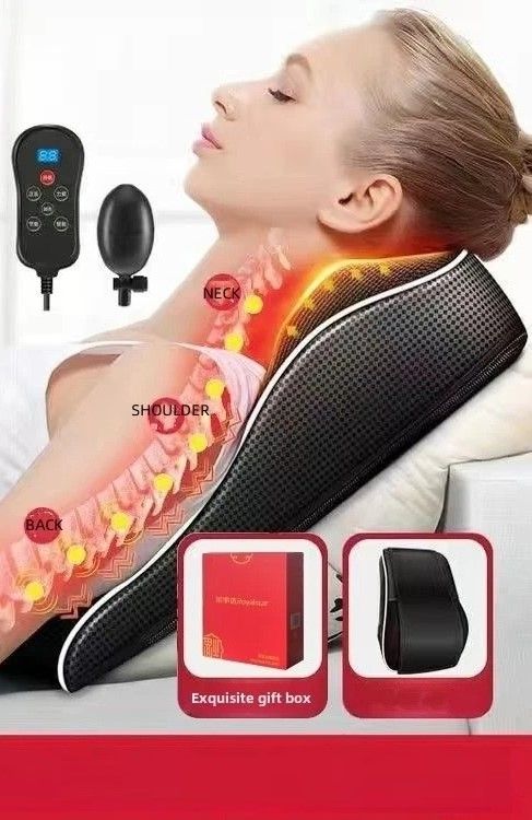 Electric Shiatsu Neck and Back Massage Pillow with Heat