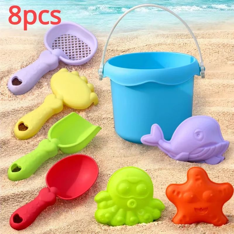 SunnyDig Mini Children's Beach Toy Set With Large Shovel and Bucket