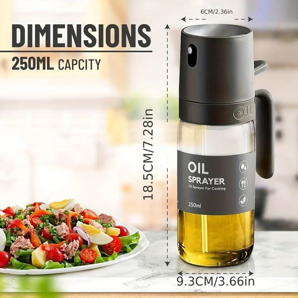 Professional Grade High Borosilicate Glass Oil Mister and Precision Kitchen Sprayer
