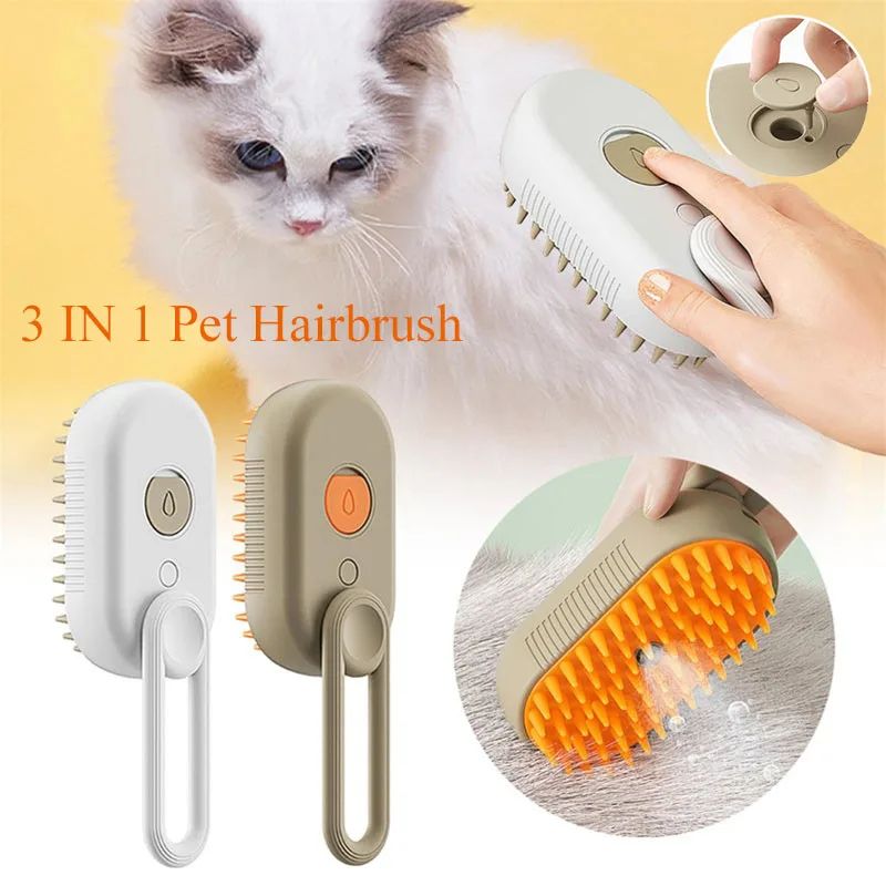 3 in 1 Electric Steam Pet Grooming Brush