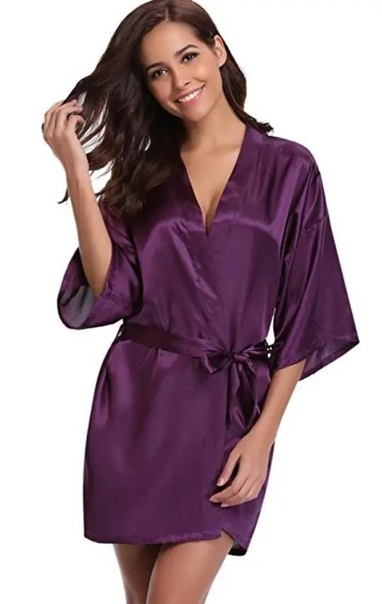 Women's Silk Kimono Bridesmaid Robe