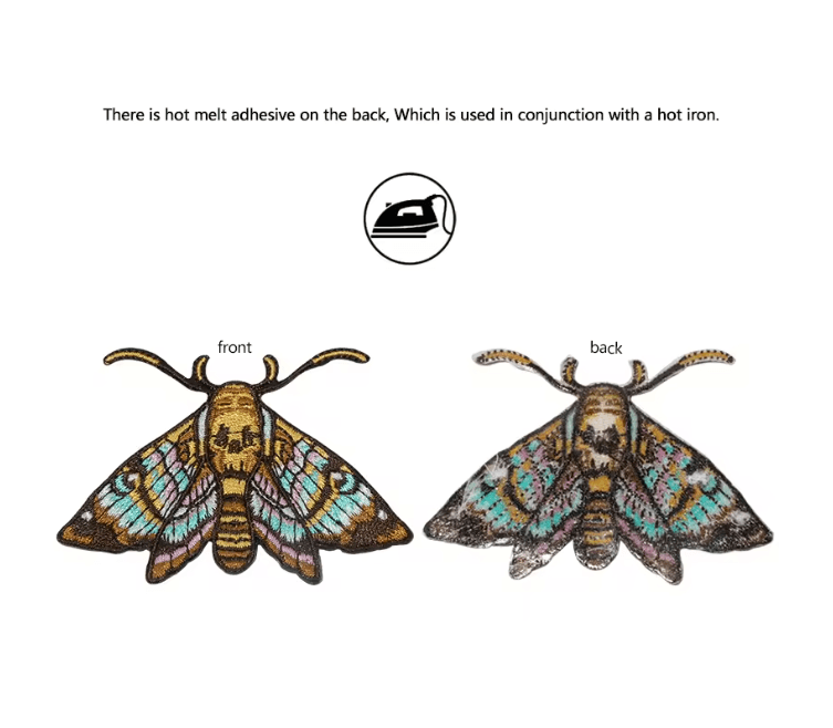 MothCraft Embroidered Iron-On Patch
