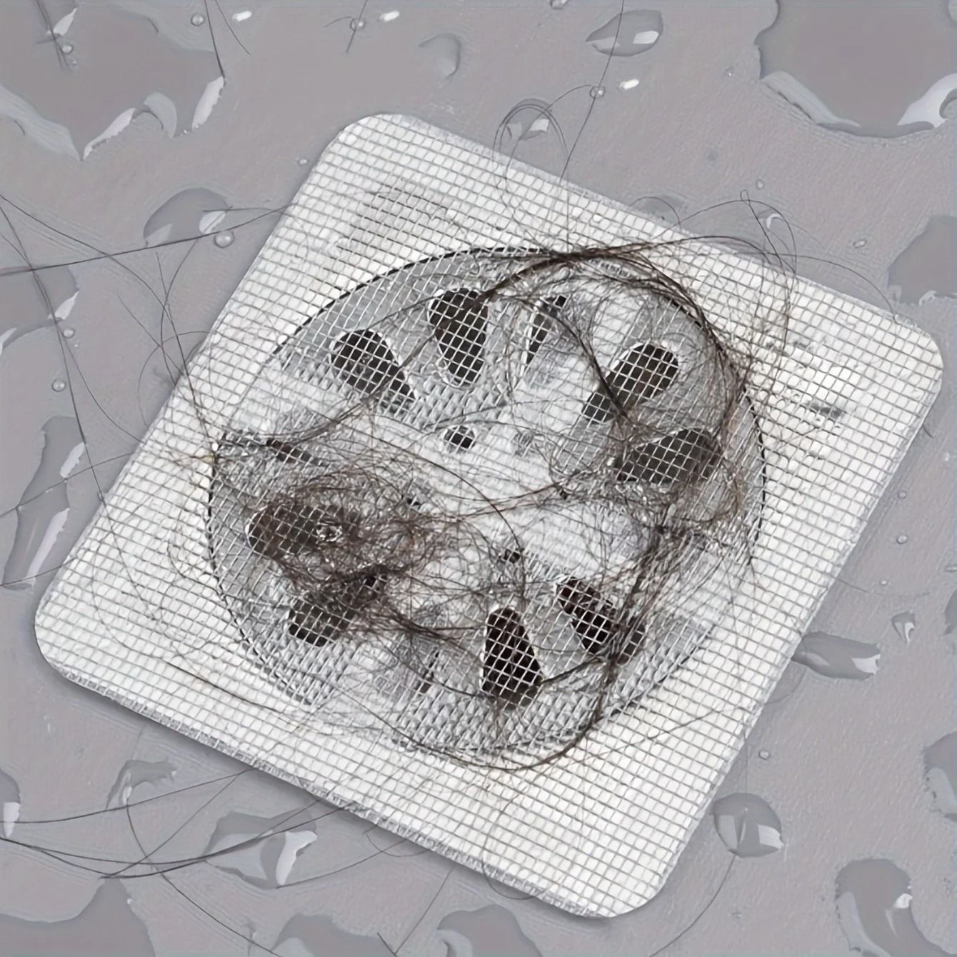 Shower Drain Hair Catcher Mesh Filter Stickers