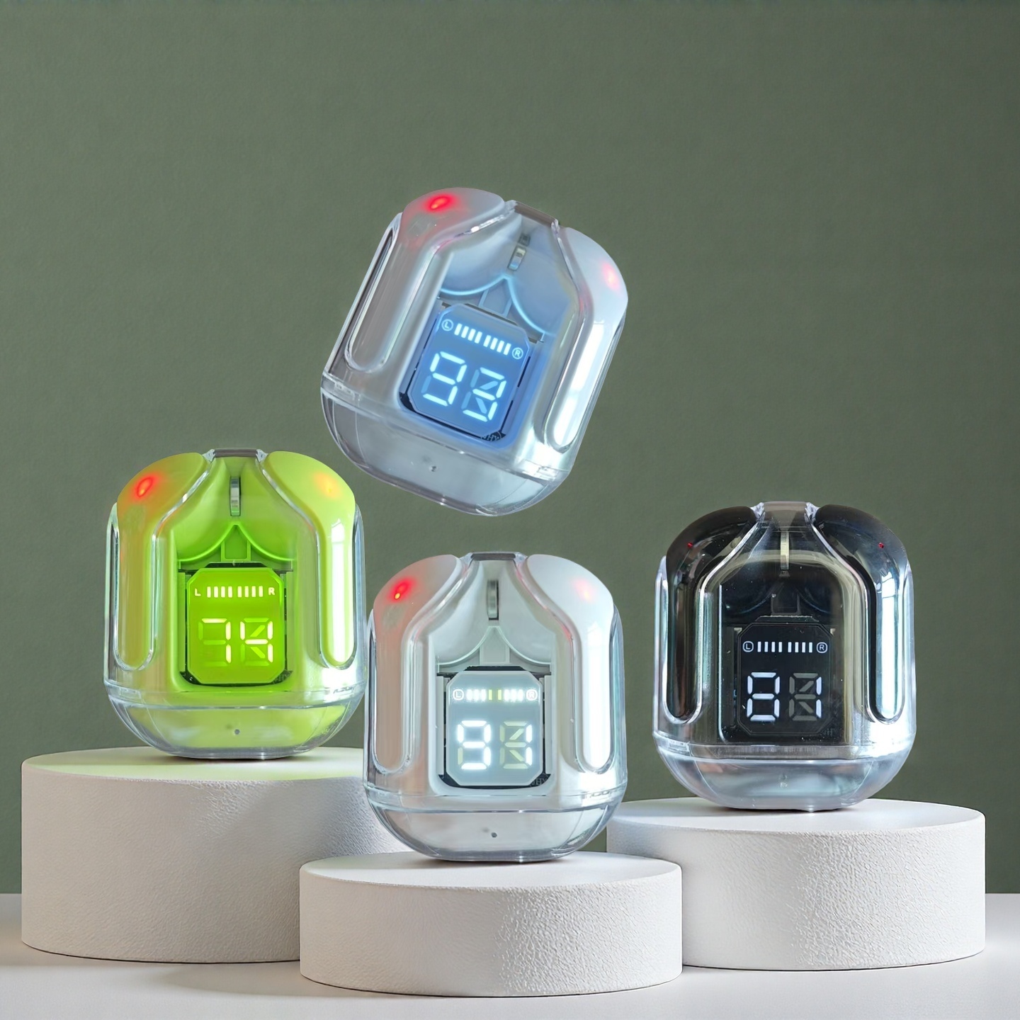Transparent Wireless Bluetooth Headset HIFI Sound Wireless Earphones
