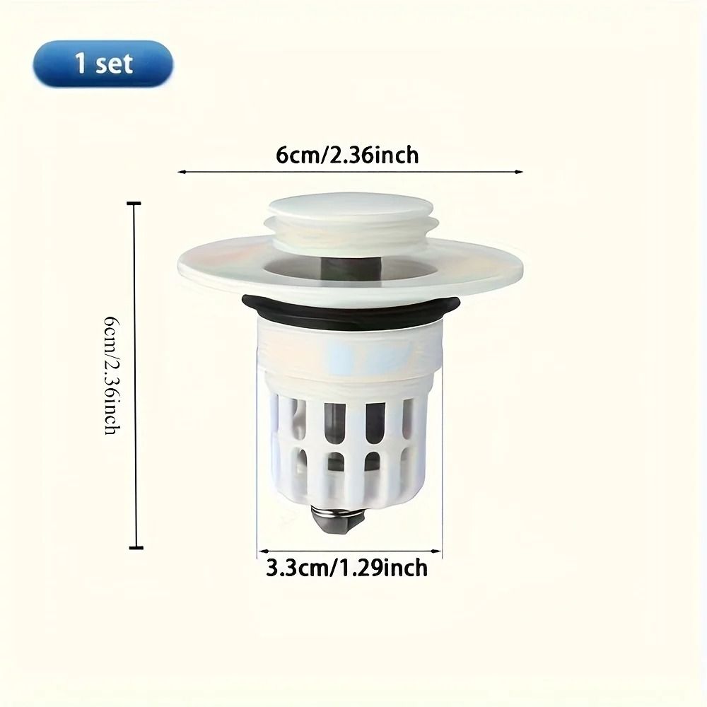Bathroom Sink Pop-Up Drain Plug Filter