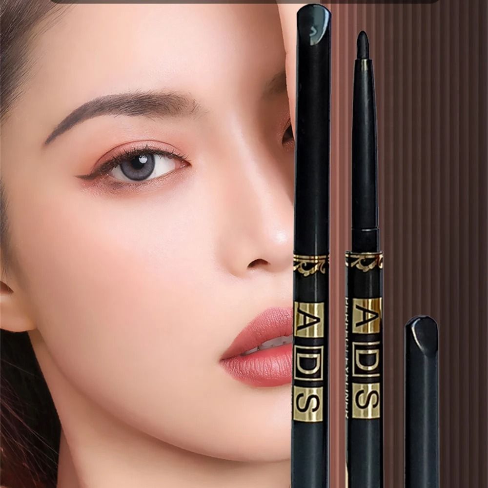 2Pcs Waterproof Black and Brown Eyeliner Pencil Set