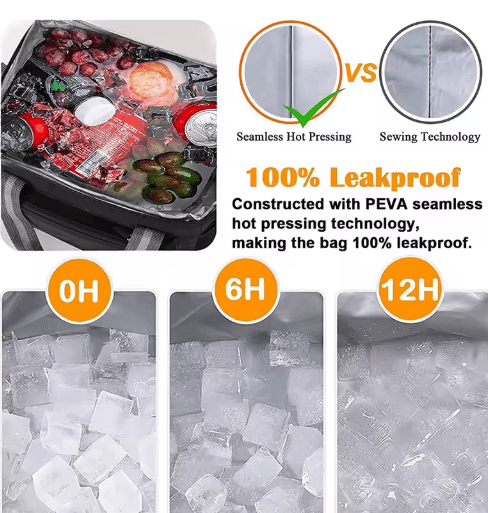 15L Insulated Lunch Bag with Large Capacity & Waterproof Cooler Design