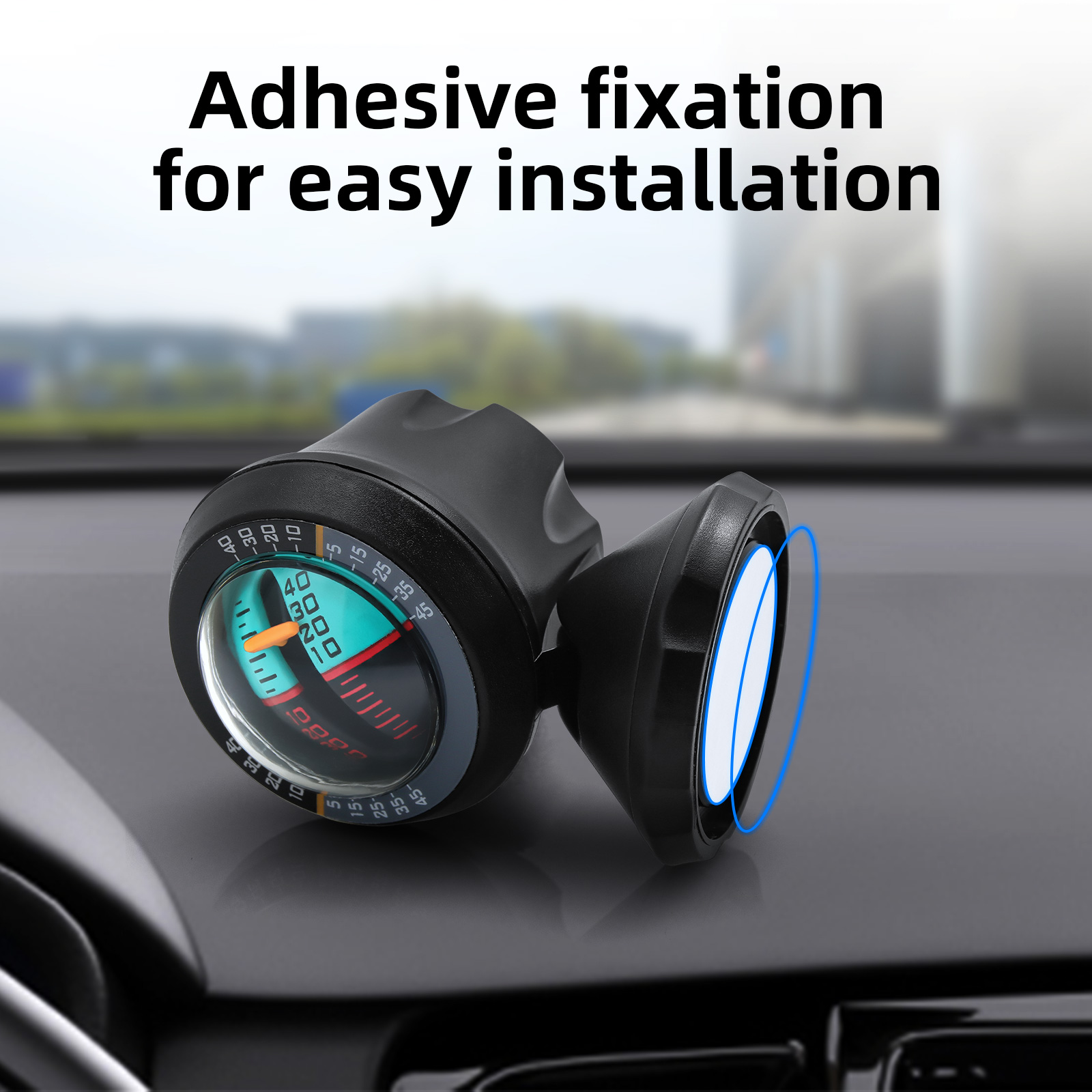 Universal Car Inclinometer Compass with Slope Meter High Precision Off Road Angle Gauge