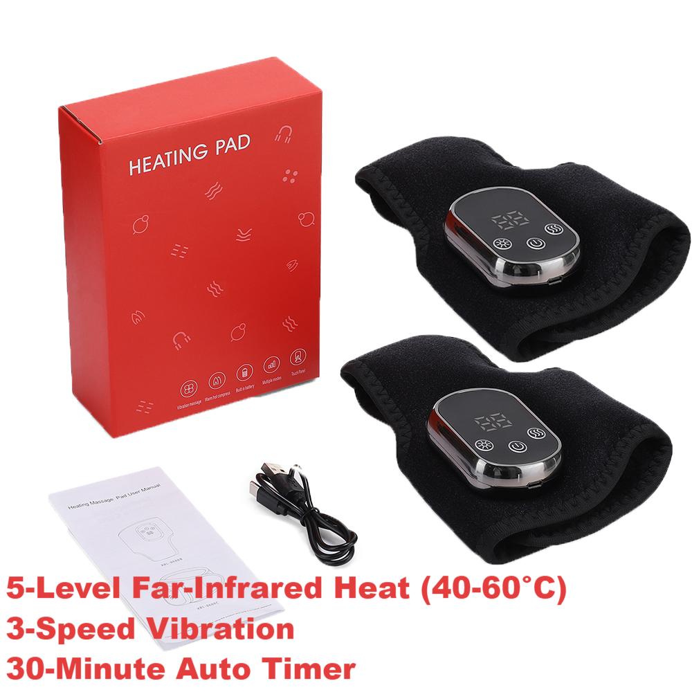 Foot Heat Massager, Hot Compresses & Vibration Massager, Timer, Breathable Material, USB, Foot and Ankle Joint
