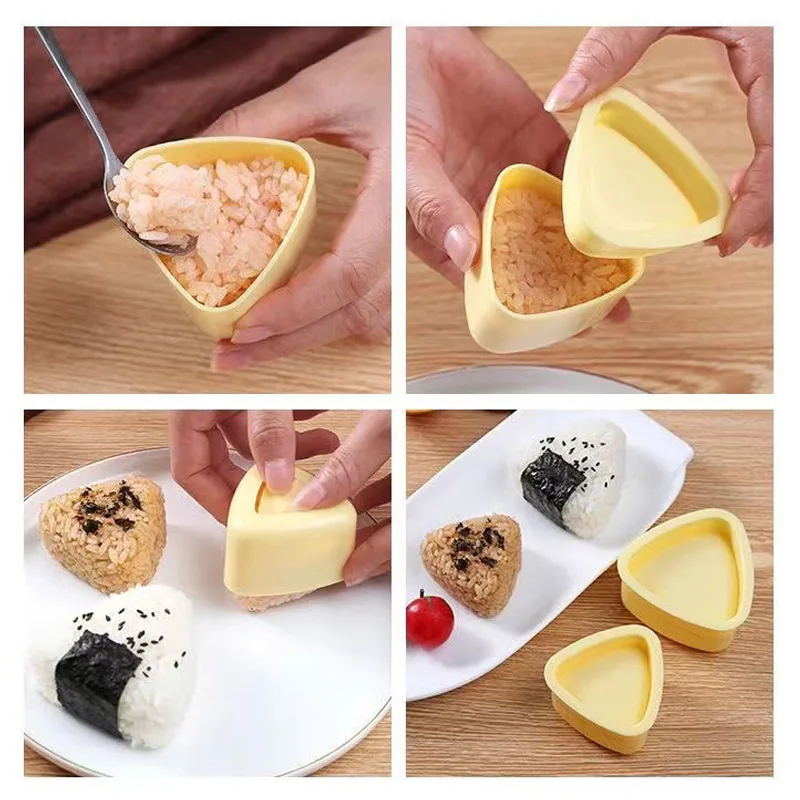 Triangles Sushi Mold, Onion Rice Ball Food Press, Bento Kitchen Gadget, Onigiri Maker Set, Frame Kit Tools