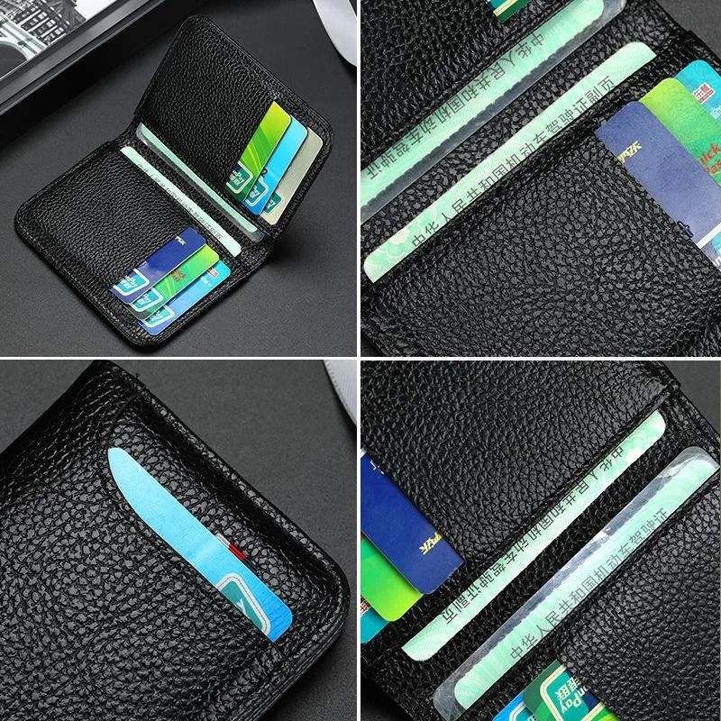 Super Slim Soft PU Leather Mini Card Wallet
