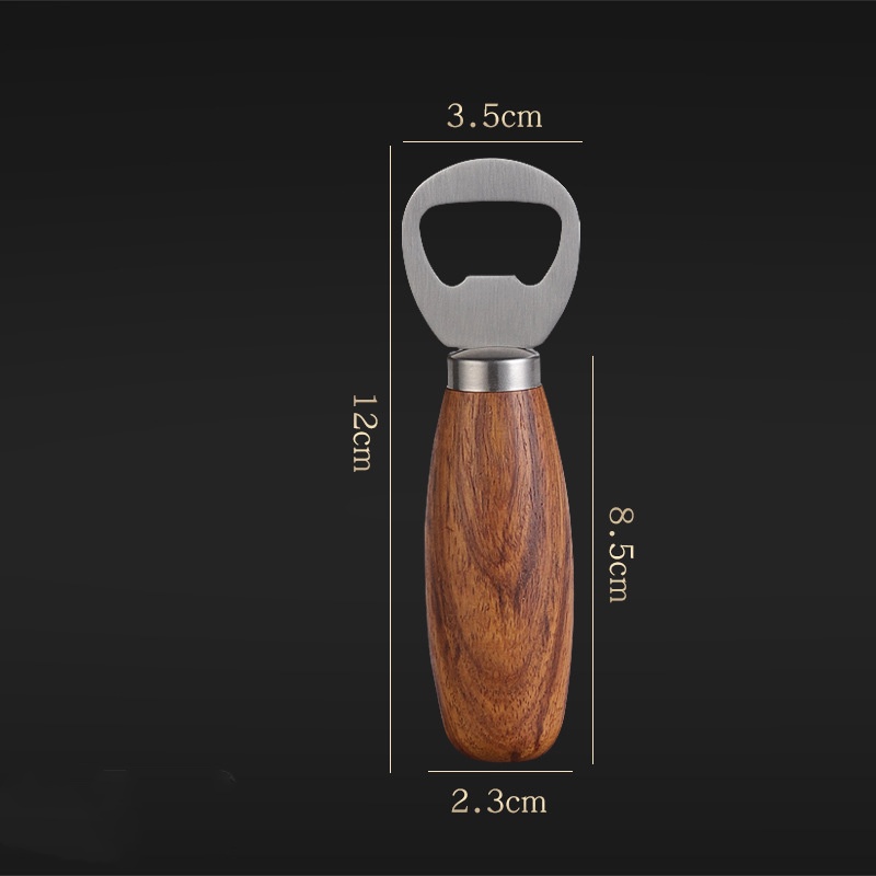 Cider Bottle Opener, Rosewood Handle Stainless Steel Beer Bottle Opener, Pop Soda Bottle Opener, for Home Party Bar Use