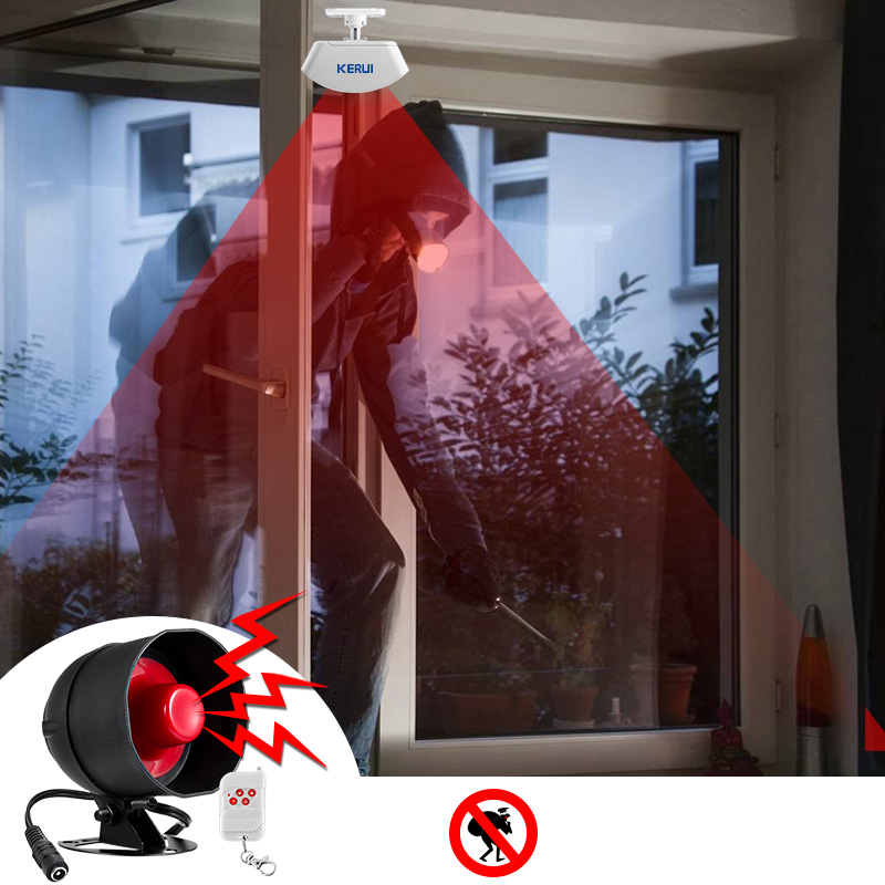 Standalone Wireless Alarm System for Home Security, PIR Motion Detector, Burglar Horn Alert