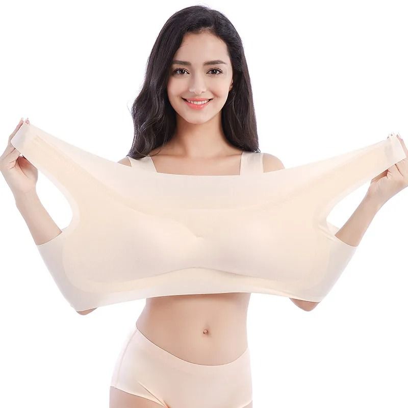 Seamless Nursing Bra Plus Size Adjustable Sleep Bra with Soft Padding