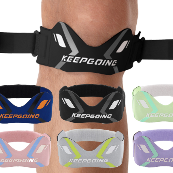 Knee Tendon Support Strap Brace, Patella Band Protection, Adjustable Absorption Compression Pad for Basketball Kneecap