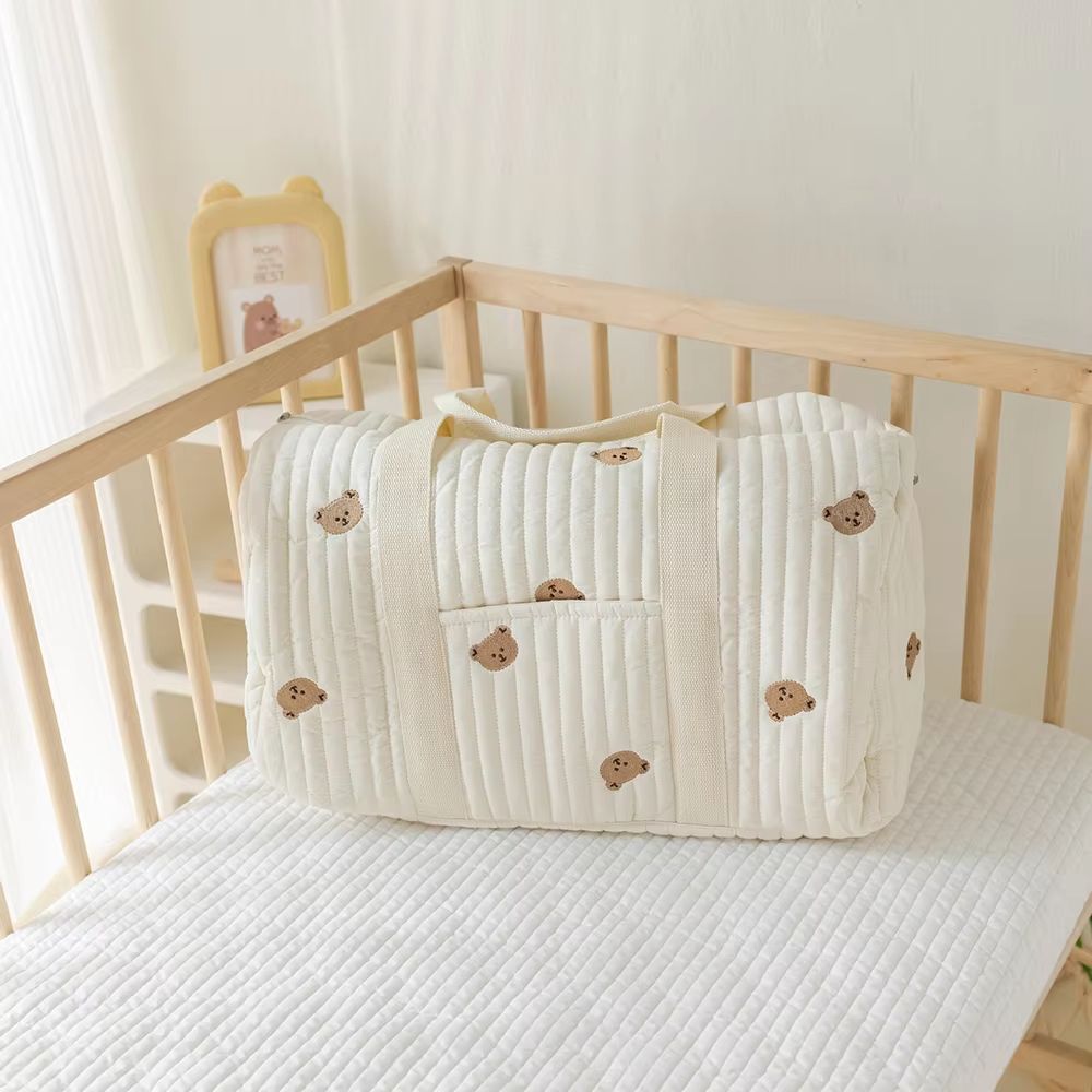Little Bear Embroidered Handheld and Shoulder Tote Bag