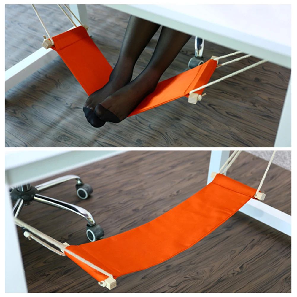Portable Under-Desk Foot Hammock Adjustable Footrest for Office & Home