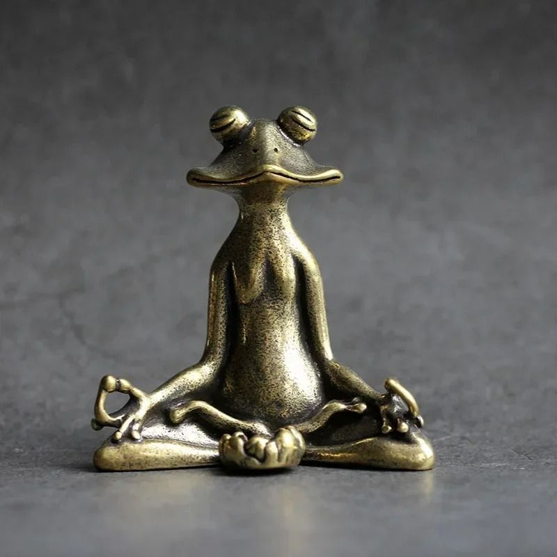 Pure Copper Frog Incense Holder Retro Zen Tea Table Ornament