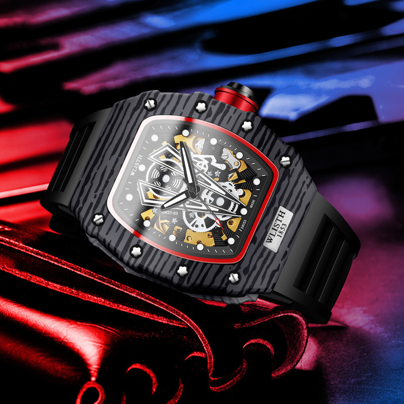 Business Men's Mechanical Watch, Waterproof Luminous Barrel Design