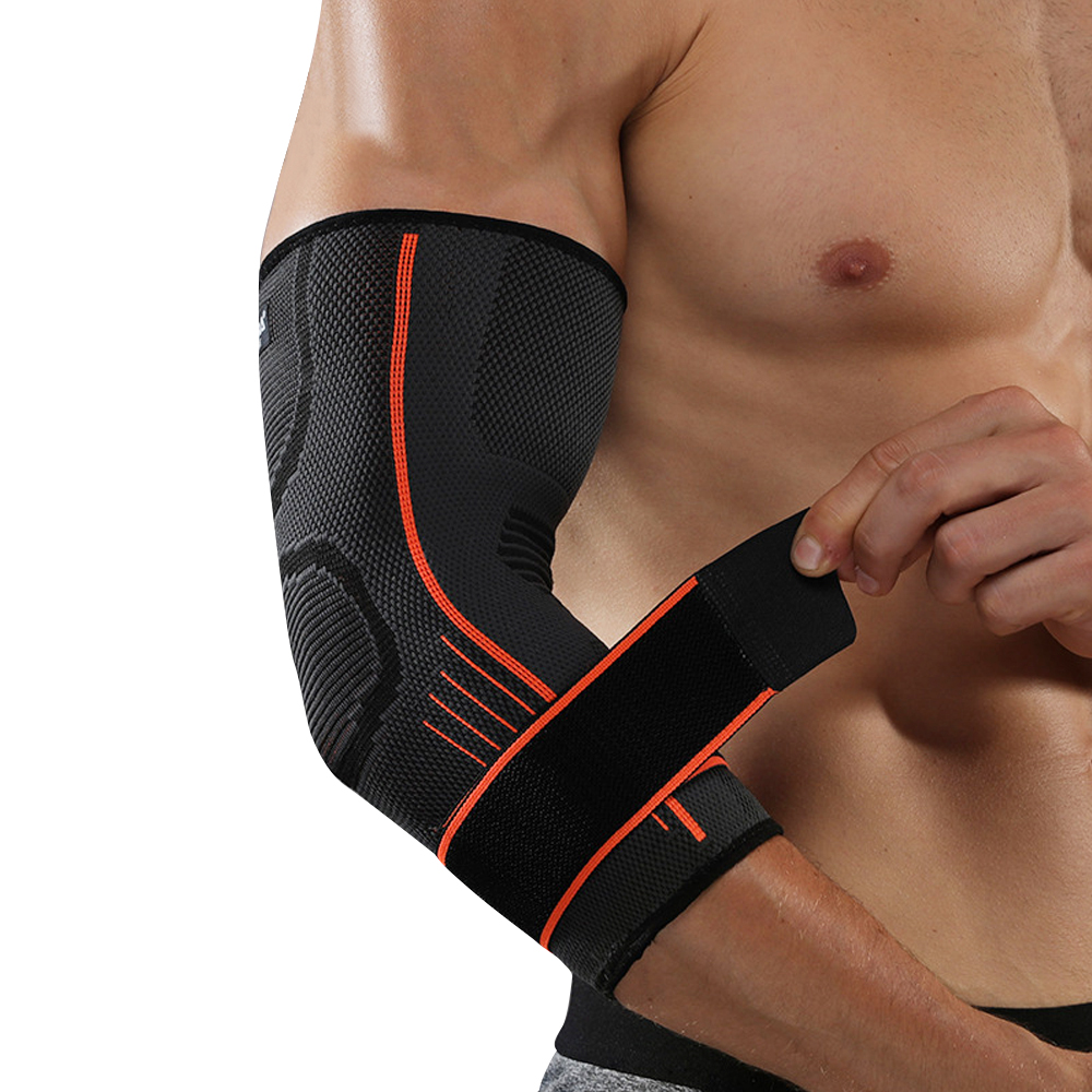 Elastic Compression Sleeve Elbow Brace for Gym Golfer's Elbow Pain Relief and Stability