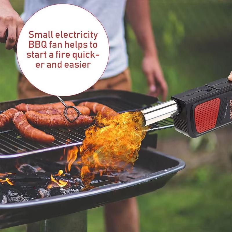 LMETJMA Portable Electric BBQ Air Blower for Faster Charcoal Ignition