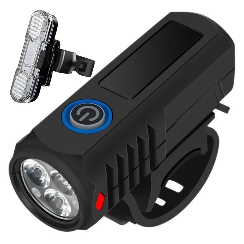 Super Bright LED USB Rechargeable Bicycle Front Light and Taillight Set