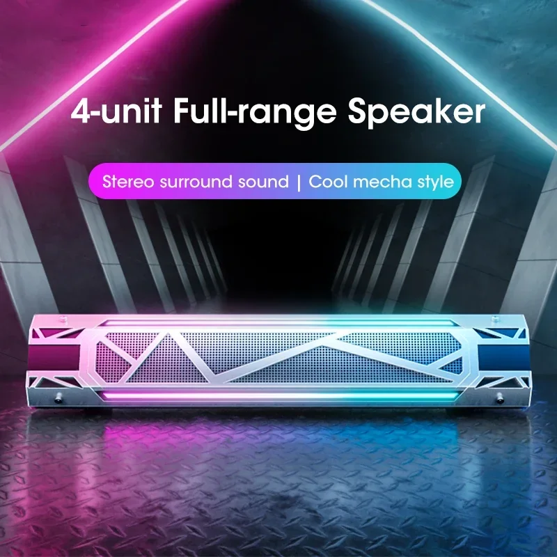 Niye Bluetooth Computer Speaker with RGB Lighting, Surround Sound Subwoofer – Wired & USB Powered Audio System