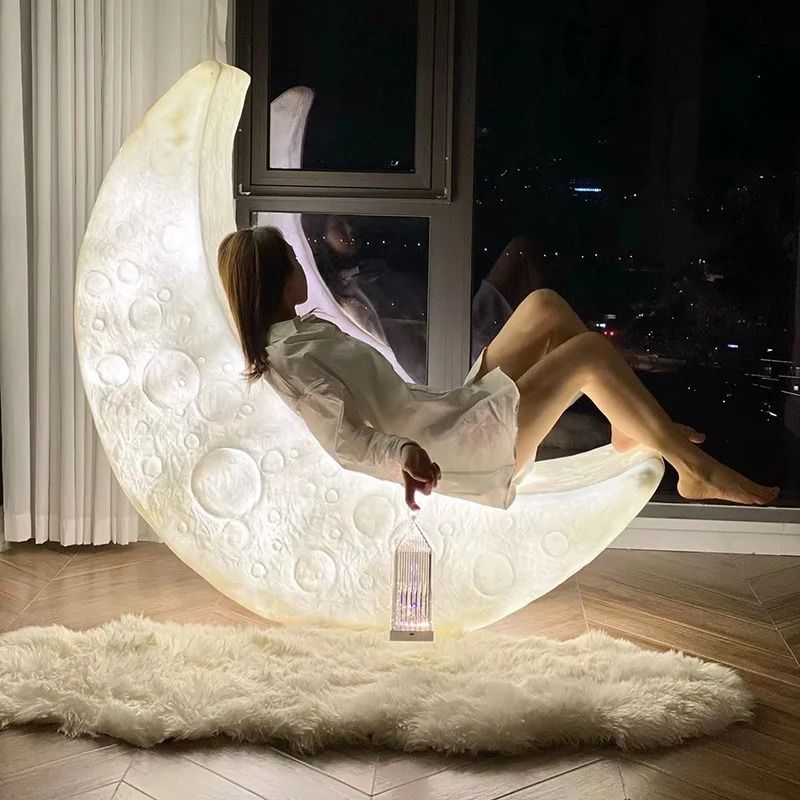 Moon Lamp Floor Lamp Creative Crescent Light for Home Decor