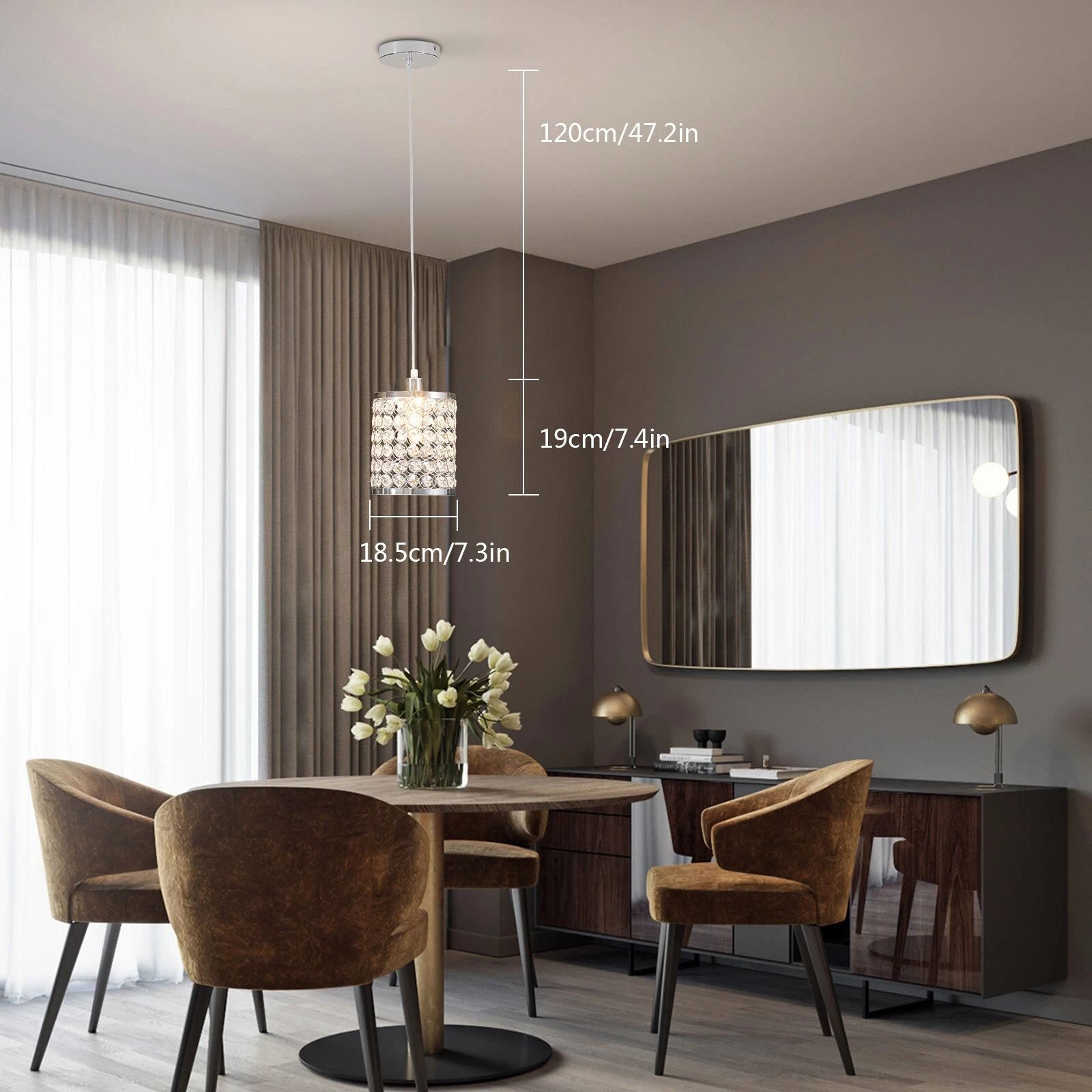 Kitchen Island Lamp Hanging Ceiling Light Fixture, Modern Pendant Light