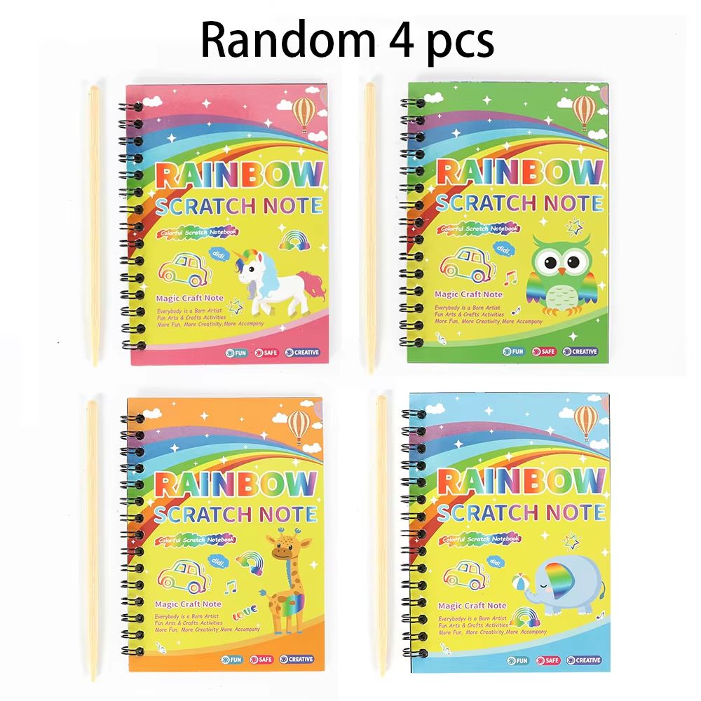 Dazzling Scratch Painting Interactive Art Kit with Note Cards Parent-Child Creative Toy