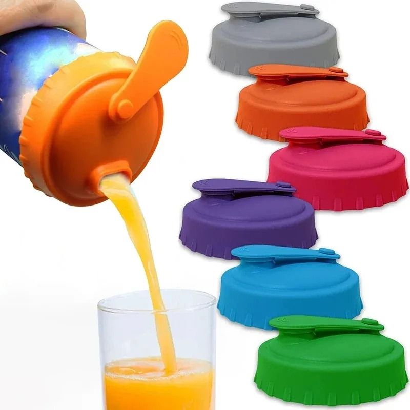 Reusable Silicone Can Lids For Fresh And Spill Free Drinks