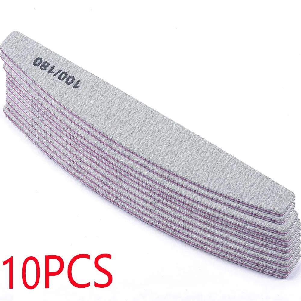 Professional Nail File Set 80 100 Grit Manicure Buffer Tools