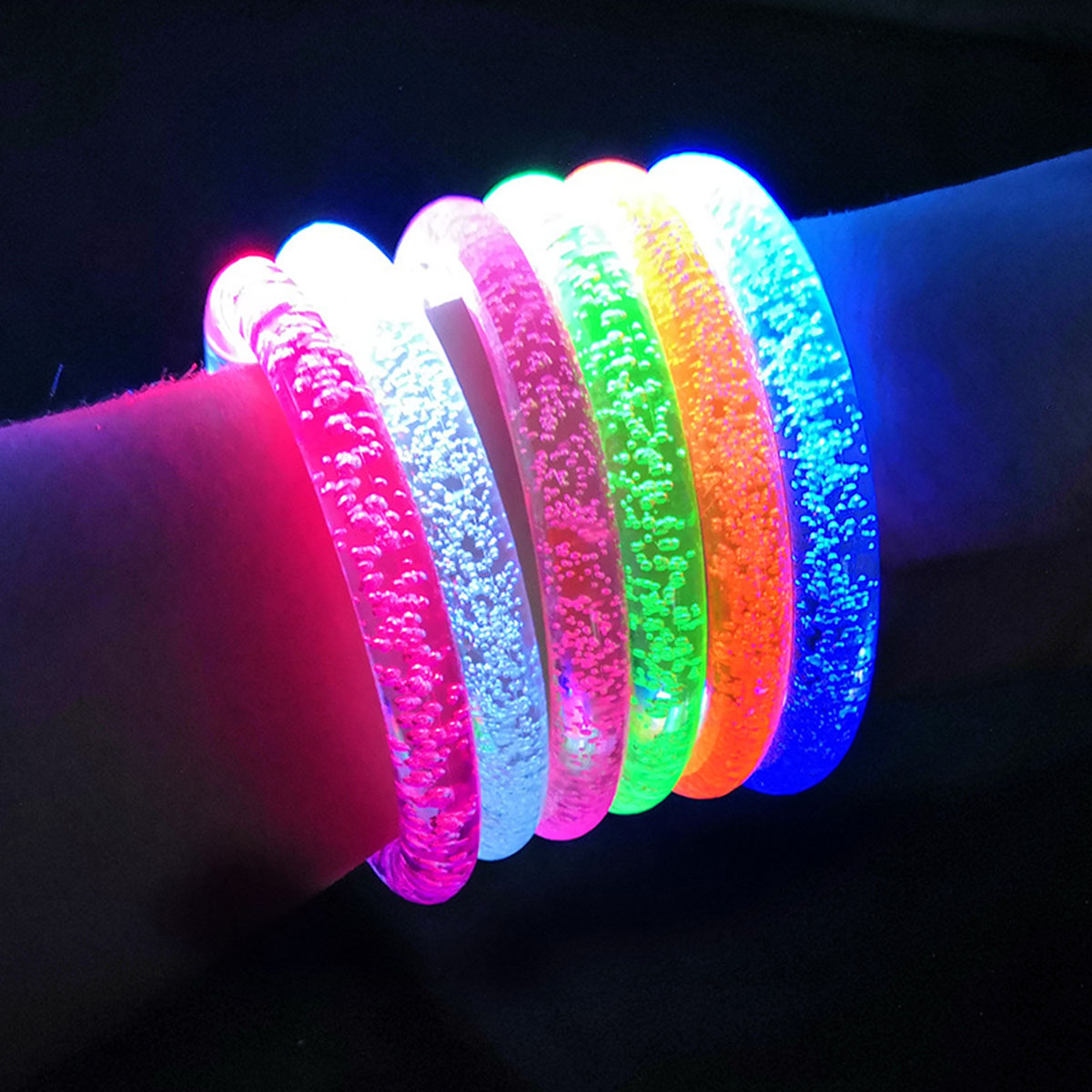 Luminous LED Stick Bracelets Glow in the Dark Flashing Party Supplies for Adults and Children
