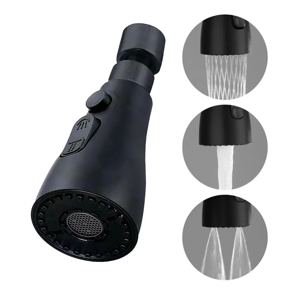 Universal 360° Rotating Kitchen Faucet Extender – Pull-Out Tap Sprayer Attachment with Multi-Mode Strong Flush Booster