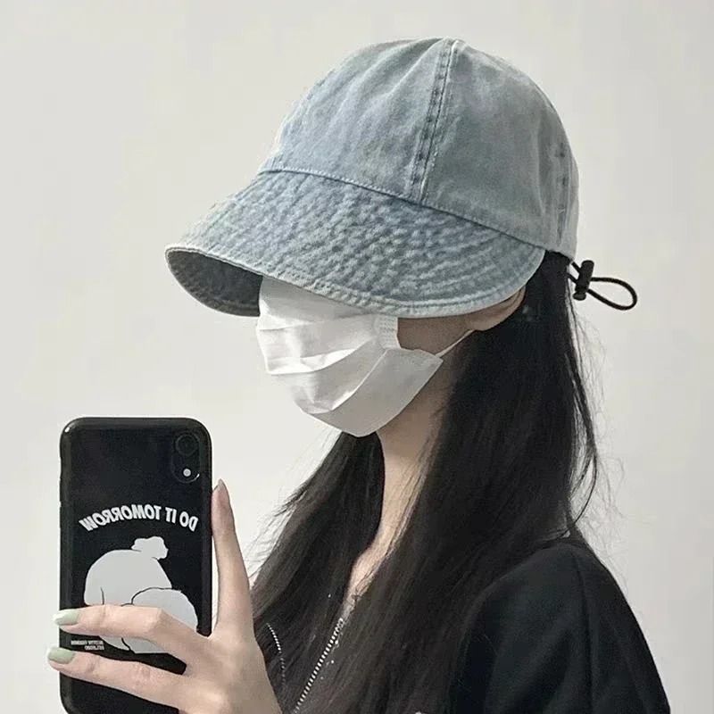 Foldable Wide Brim Sun Hat Adjustable Cotton Summer Beach Cap