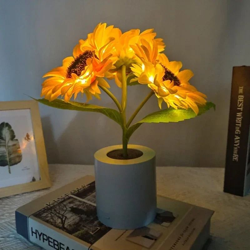 Gemini said LED Sunflower Night Light – Decorative Bedside & Desktop Table Lamp