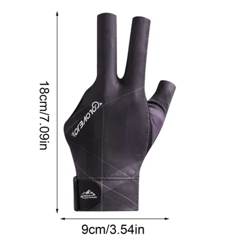 Open Finger Billiard Glove Breathable Polyester Snooker and Pool Glove with Adjustable Strap