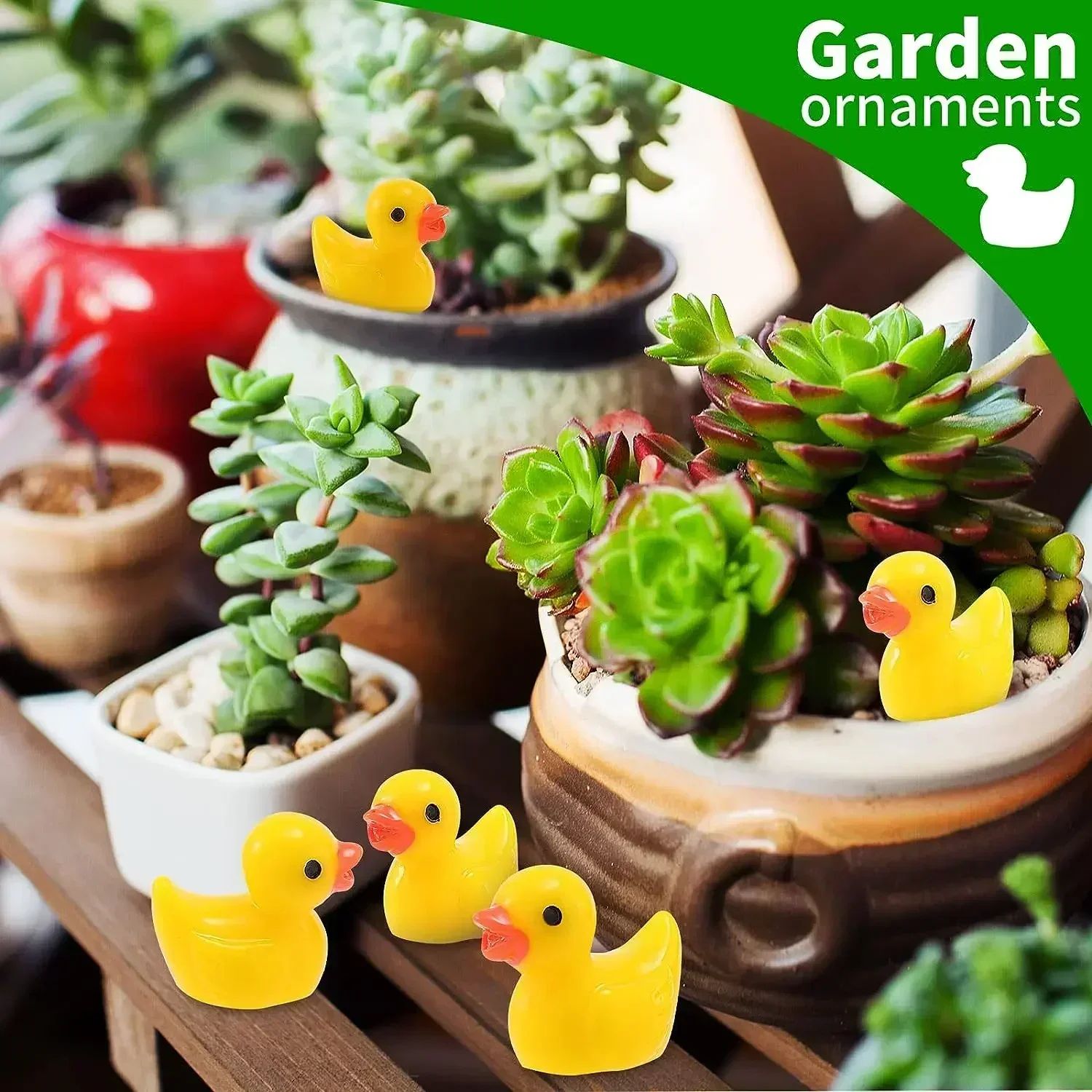 Mini Resin Duck Figurines Set