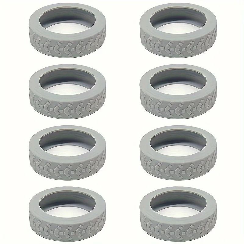 High Stability 8-Piece Silicone Luggage Wheel Covers and Industrial Grade Noise Reduction Hardware