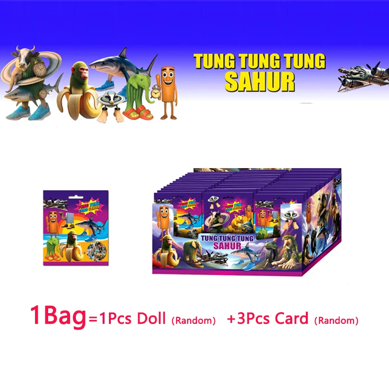Italian Brainrot Blind Bag Toys Mystery Box – Fun Sahur Doll & Card Sets for Kids