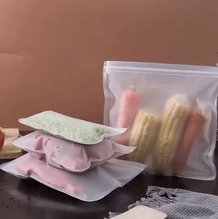 Reusable Silicone Ziplock Food Bags – BPA-Free Leakproof Freezer & Lunch Storage Bags