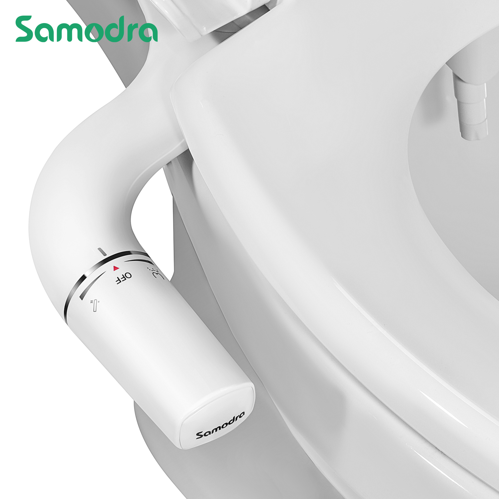 Ultra-Slim Bidet Attachment Dual Nozzle Toilet Seat Adjustable Water Pressure Non-Electric Ass Sprayer